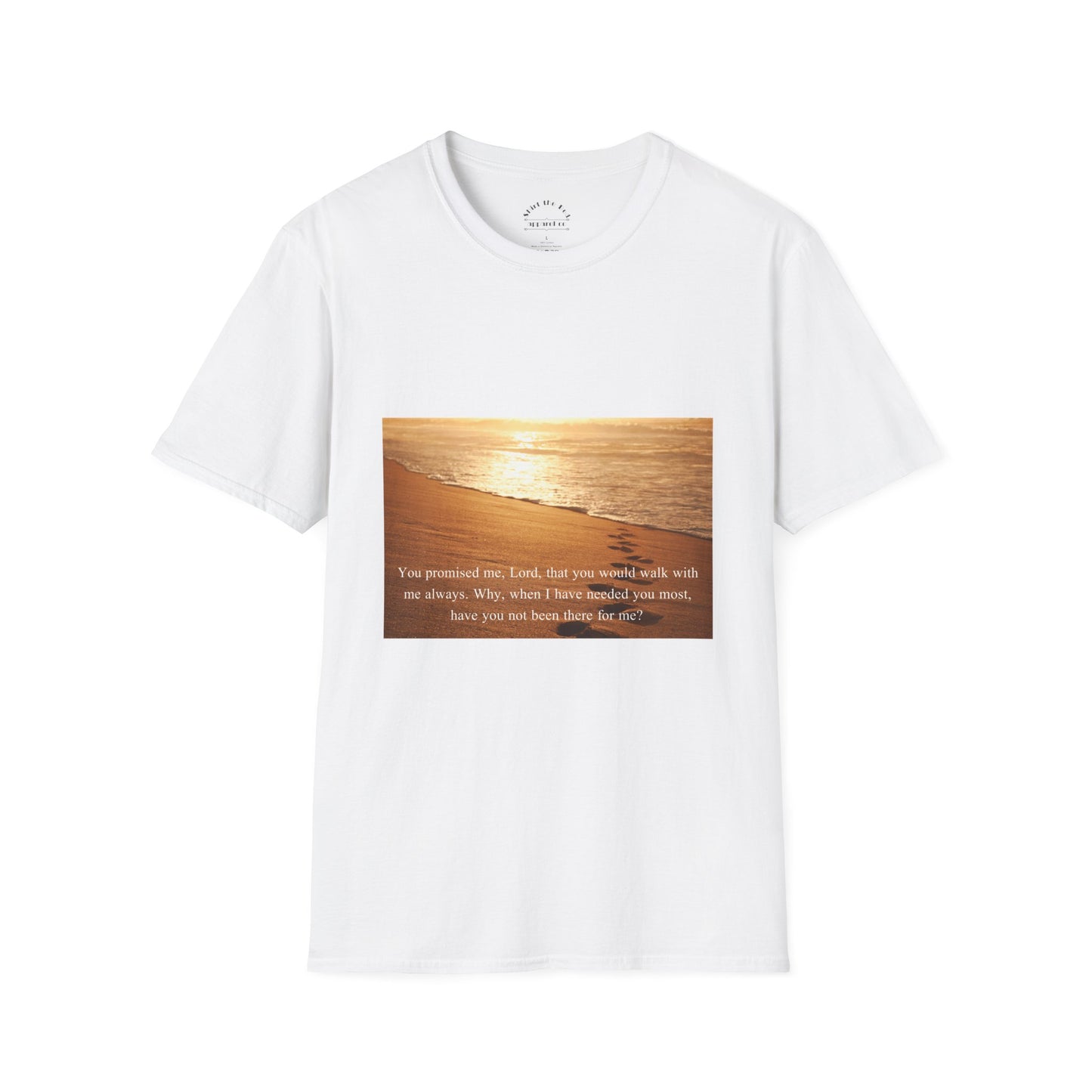 Footprints in the Sand - "Dude, you are sooooooo annoying." Picture T-Shirt