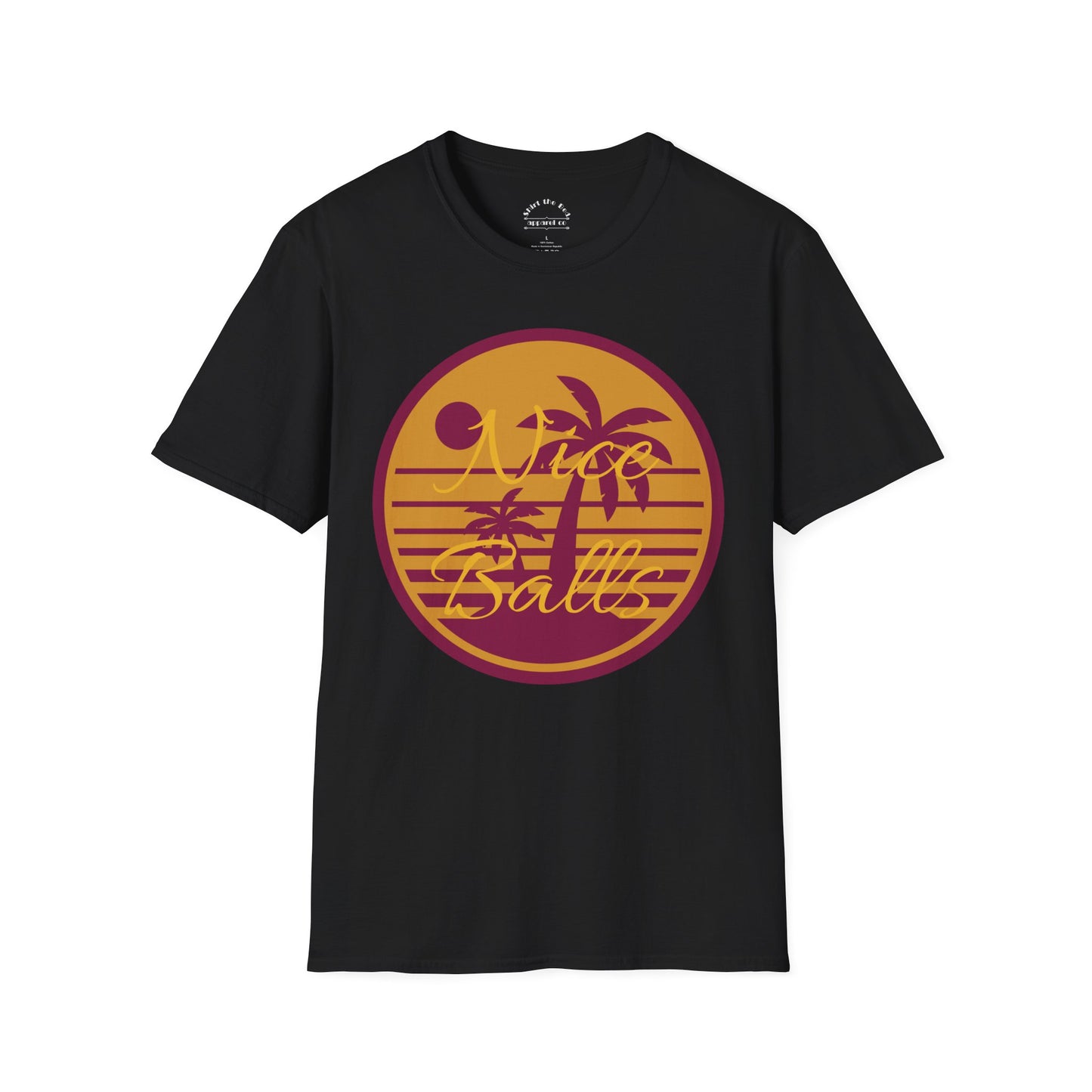 Nice Balls T-Shirt - Groovy Beach Sunset Design